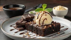 Brownie with Ice Cream