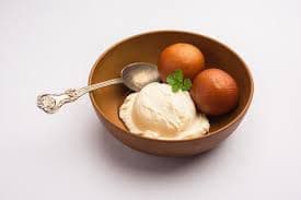 Gulab Jamun with Ice Cream
