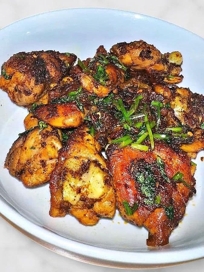 Bhuteko (Bhuna) Machha Massu Chicken