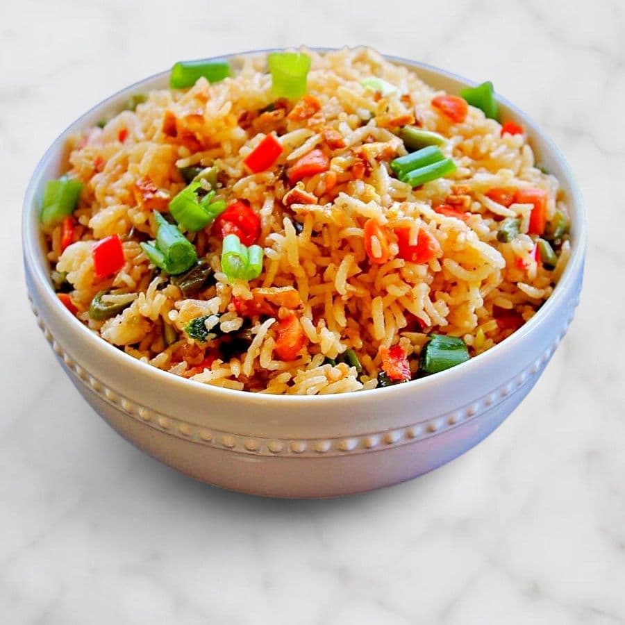 Chilli Garlic Veggie Fried Rice