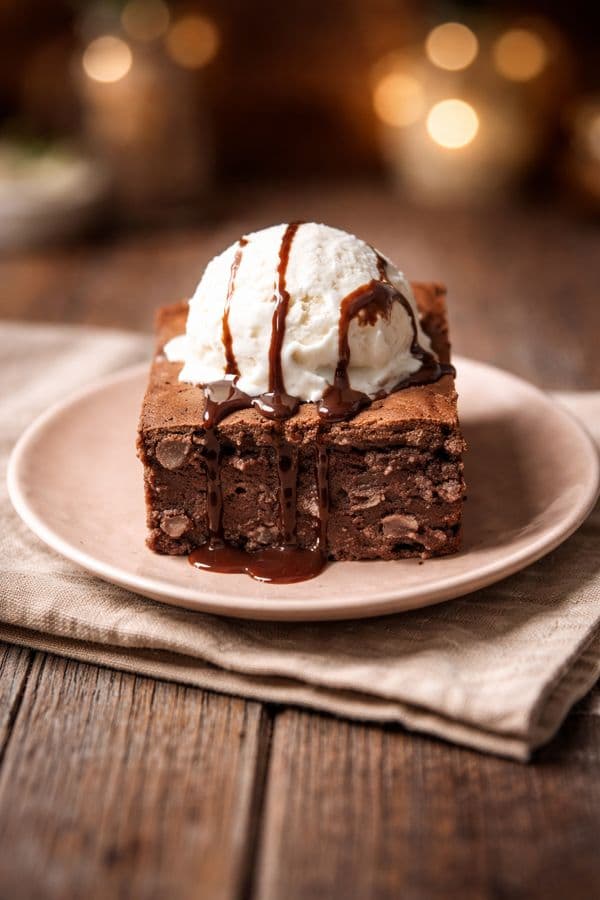 Brownie with Ice Cream