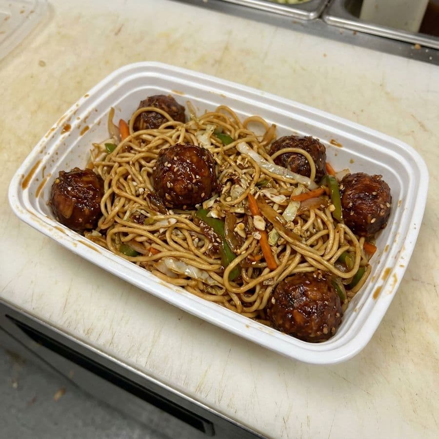 Classic Chow Mein with Manchurian Veggie Balls