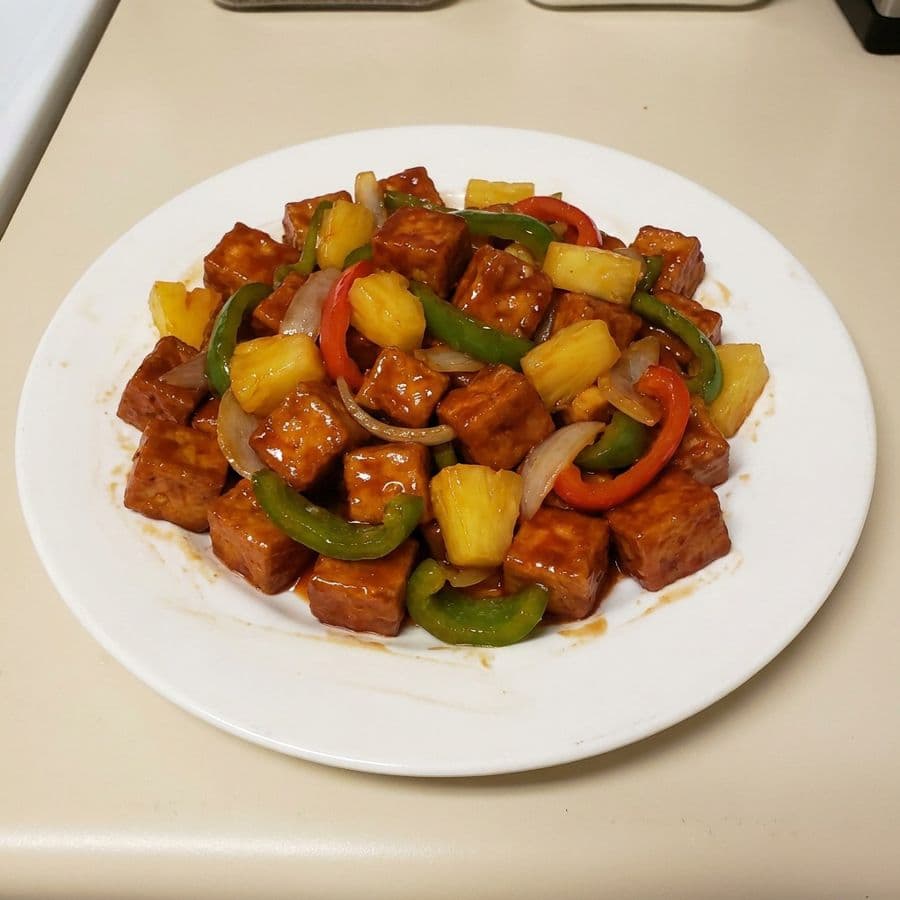 Sweet & Sour Tofu with Pineapple